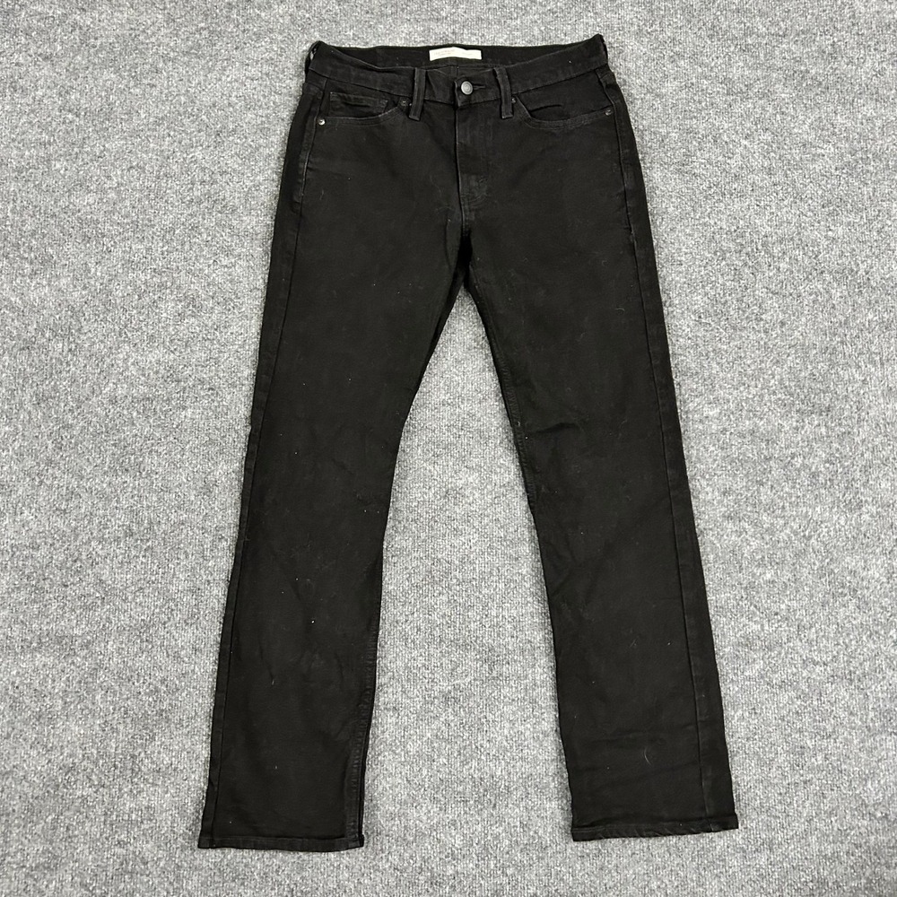 Levi Strauss Signature Jeans Mens Size 30x30 Black Straight Fit Denim Stretch